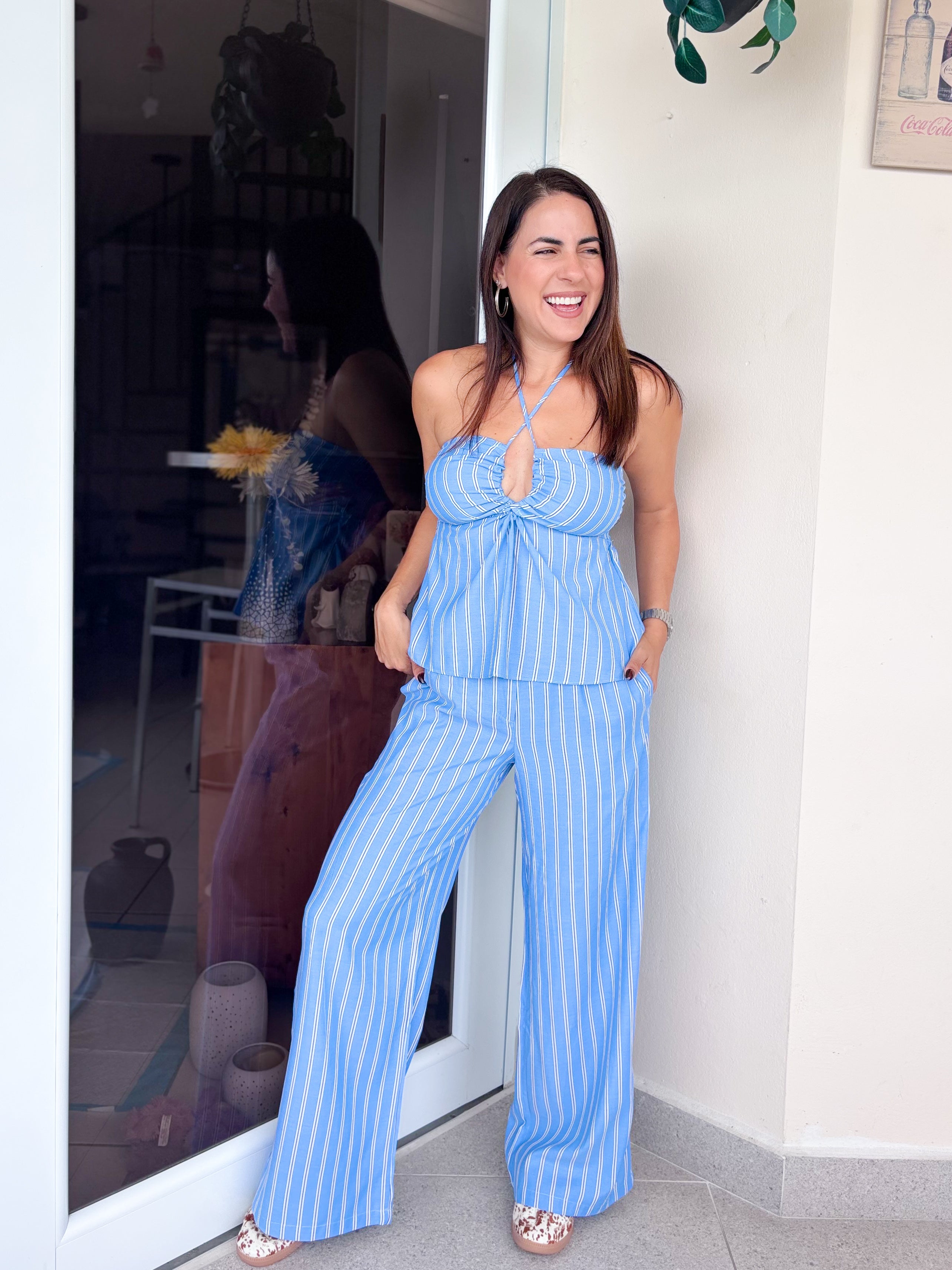 Piobella Striped Blue Set