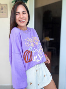 Pumpkin Lila Sweatshirt