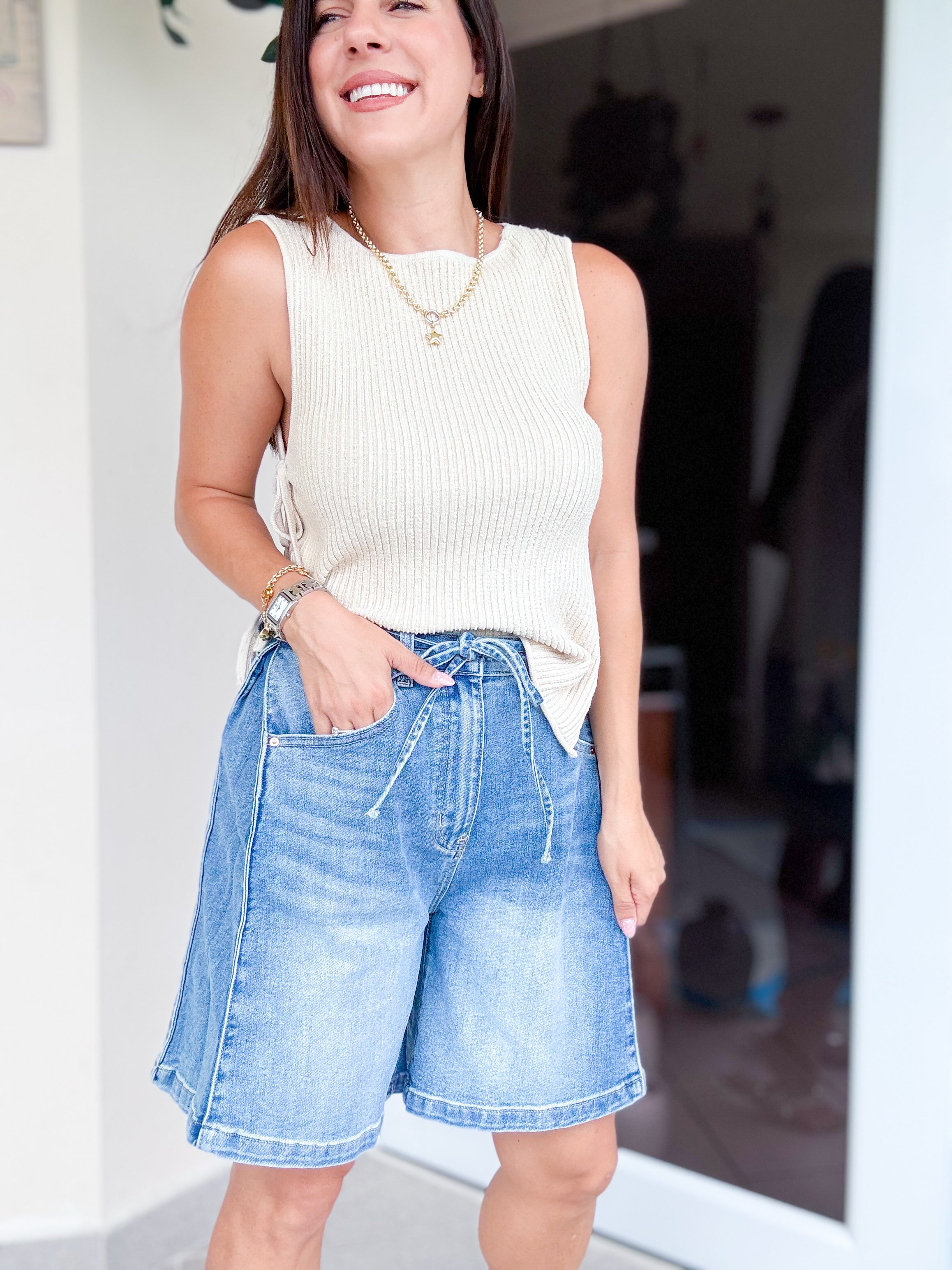 Sun Washed Mandy Bermuda Shorts