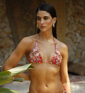 Ziad Red Two Piece Bathing Suit