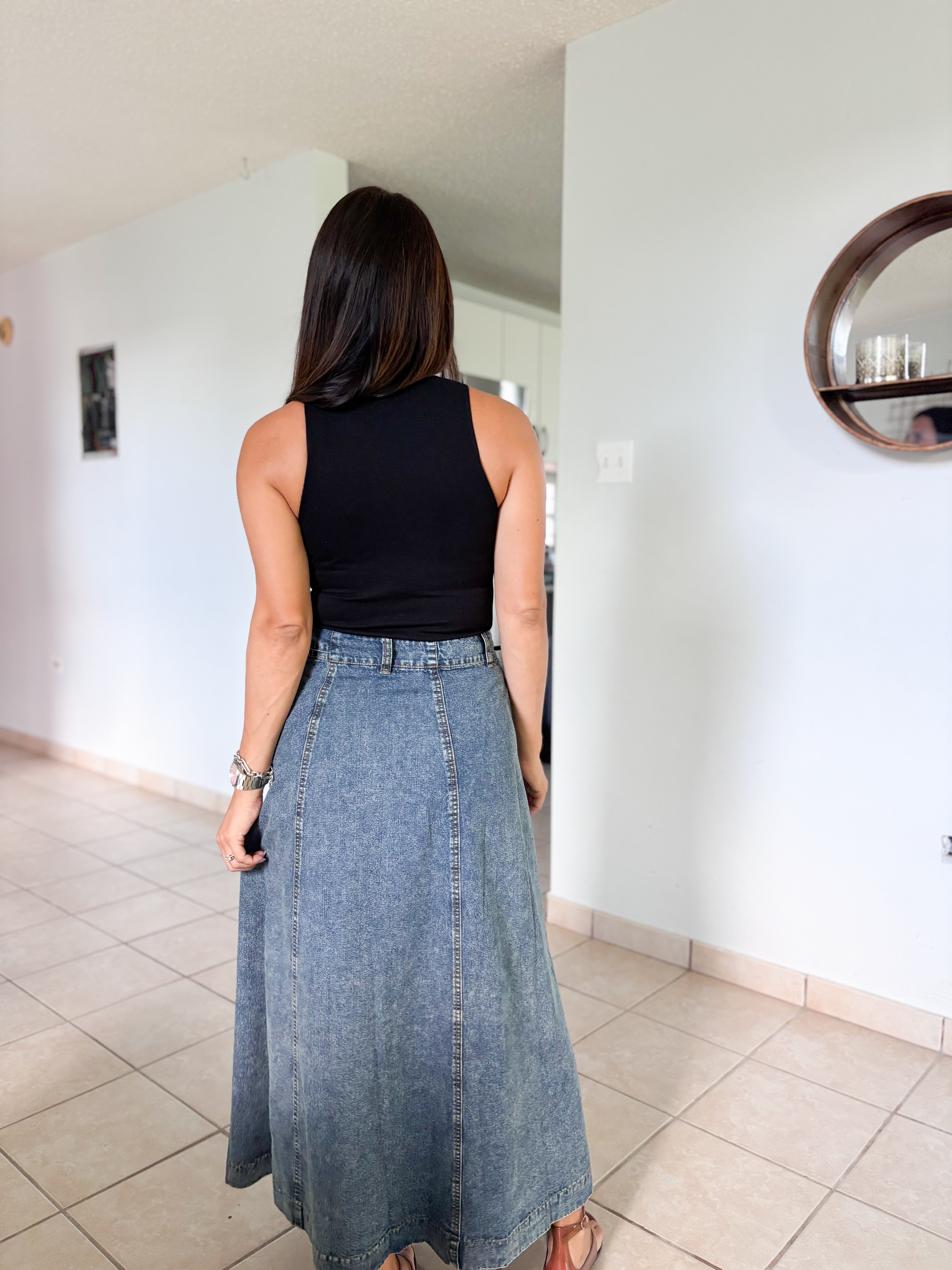 Georgina Denim Midi Skirt