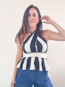 Bella Striped Halter Top