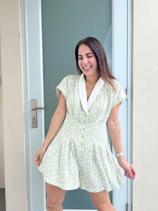 Daisy Pleated Romper