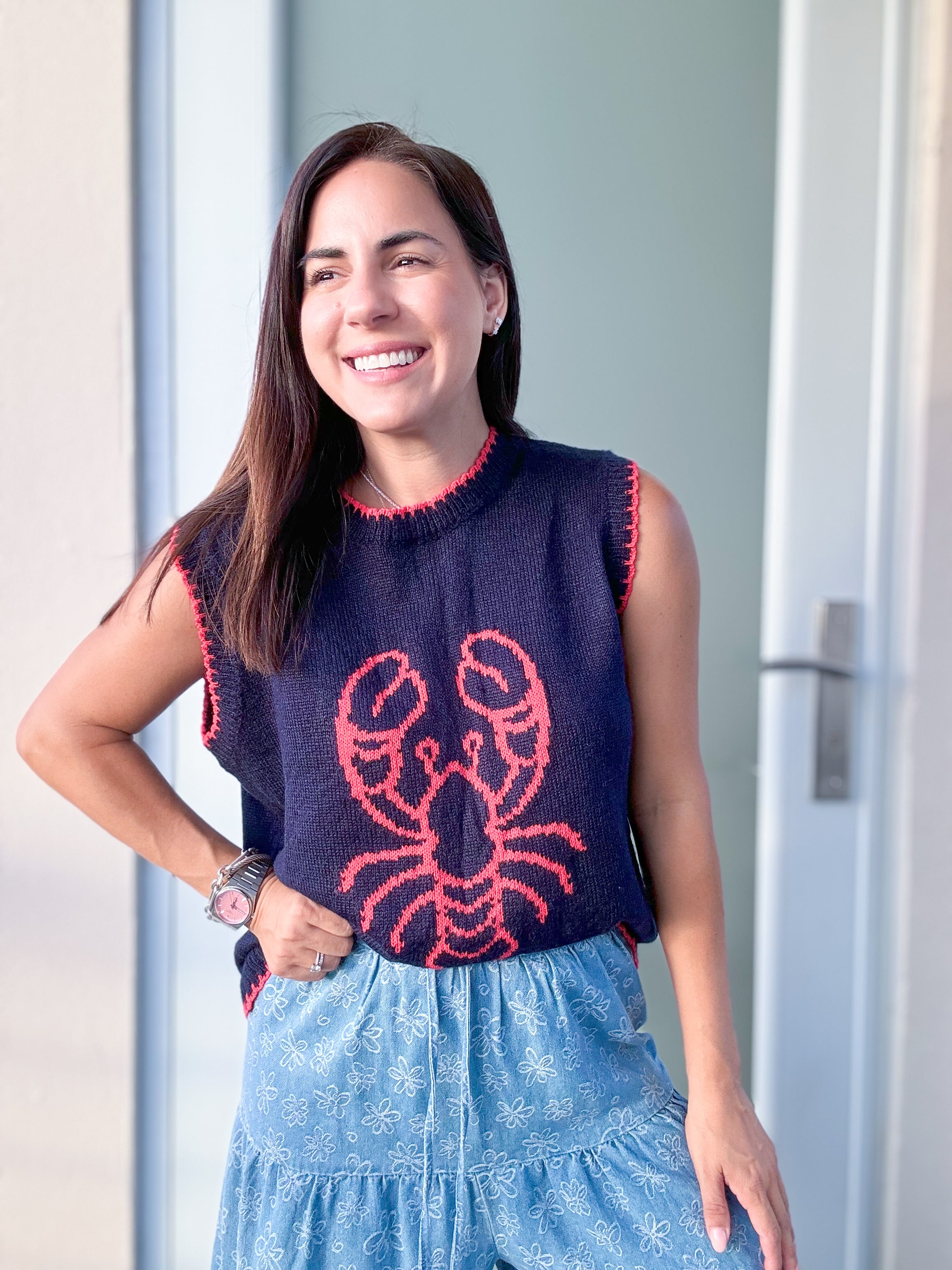 Lobster Knit Top