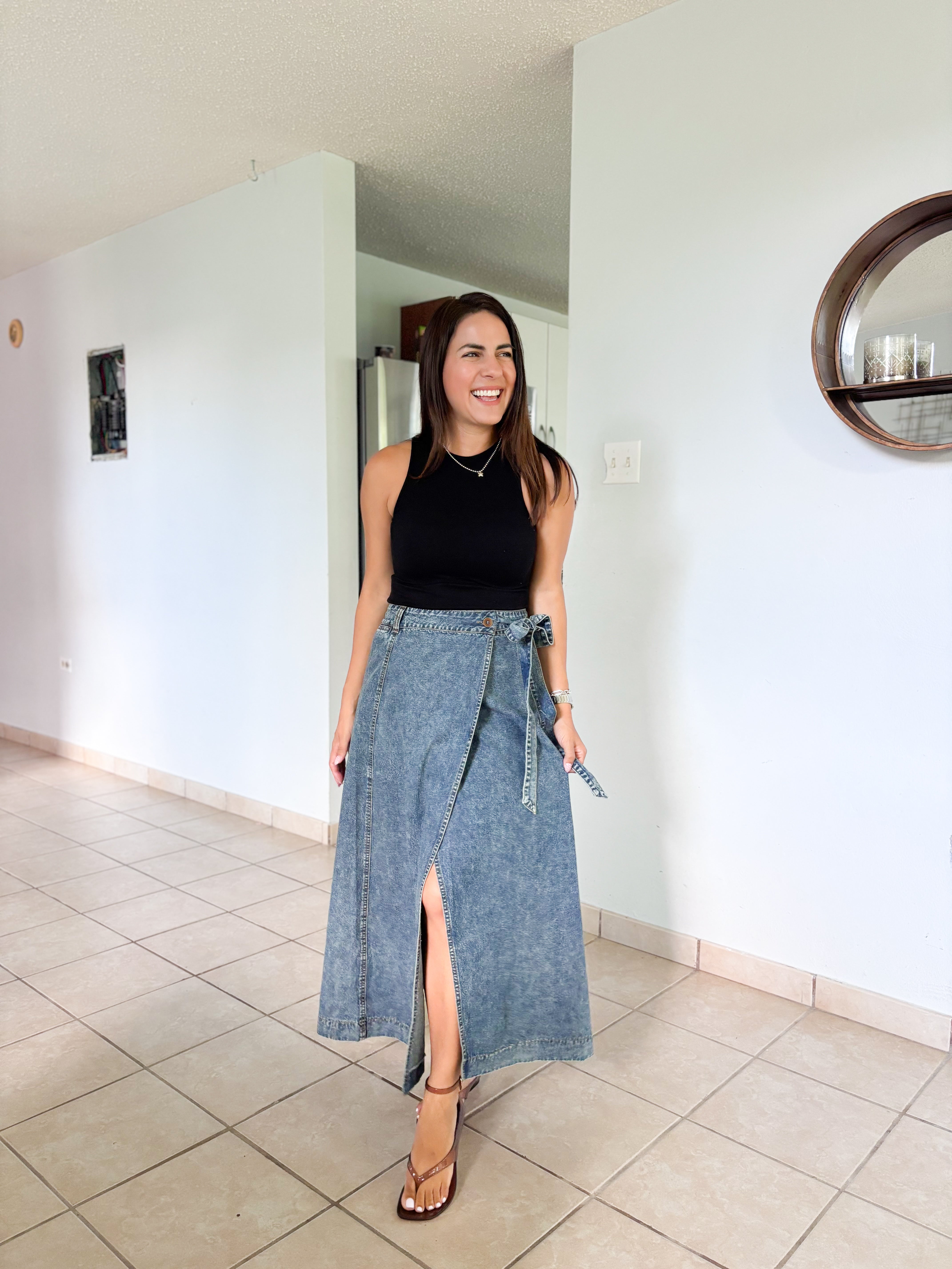 Georgina Denim Midi Skirt