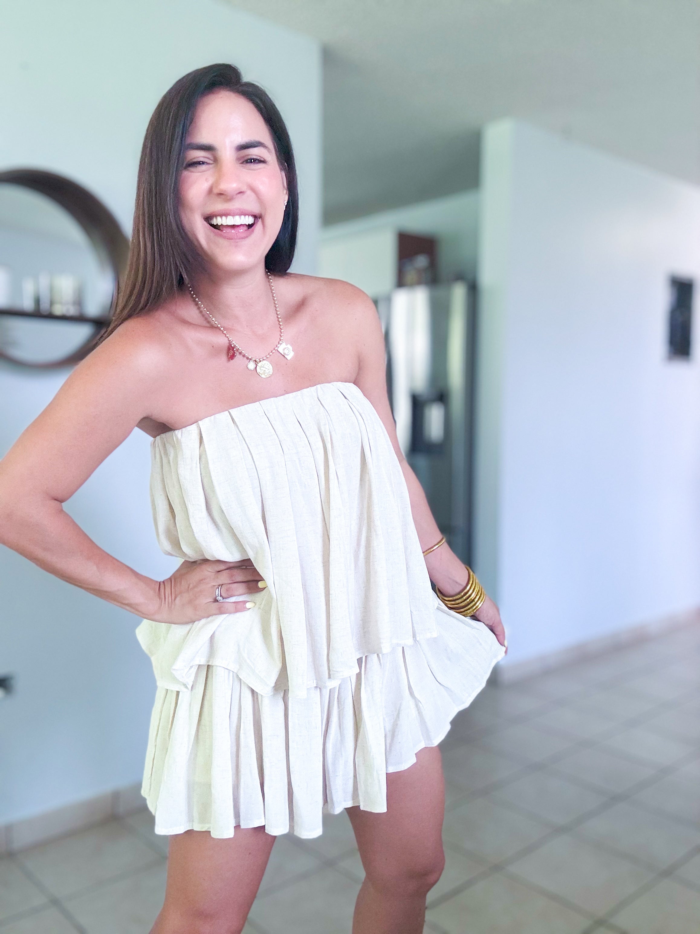 Rebecca Pleated Romper