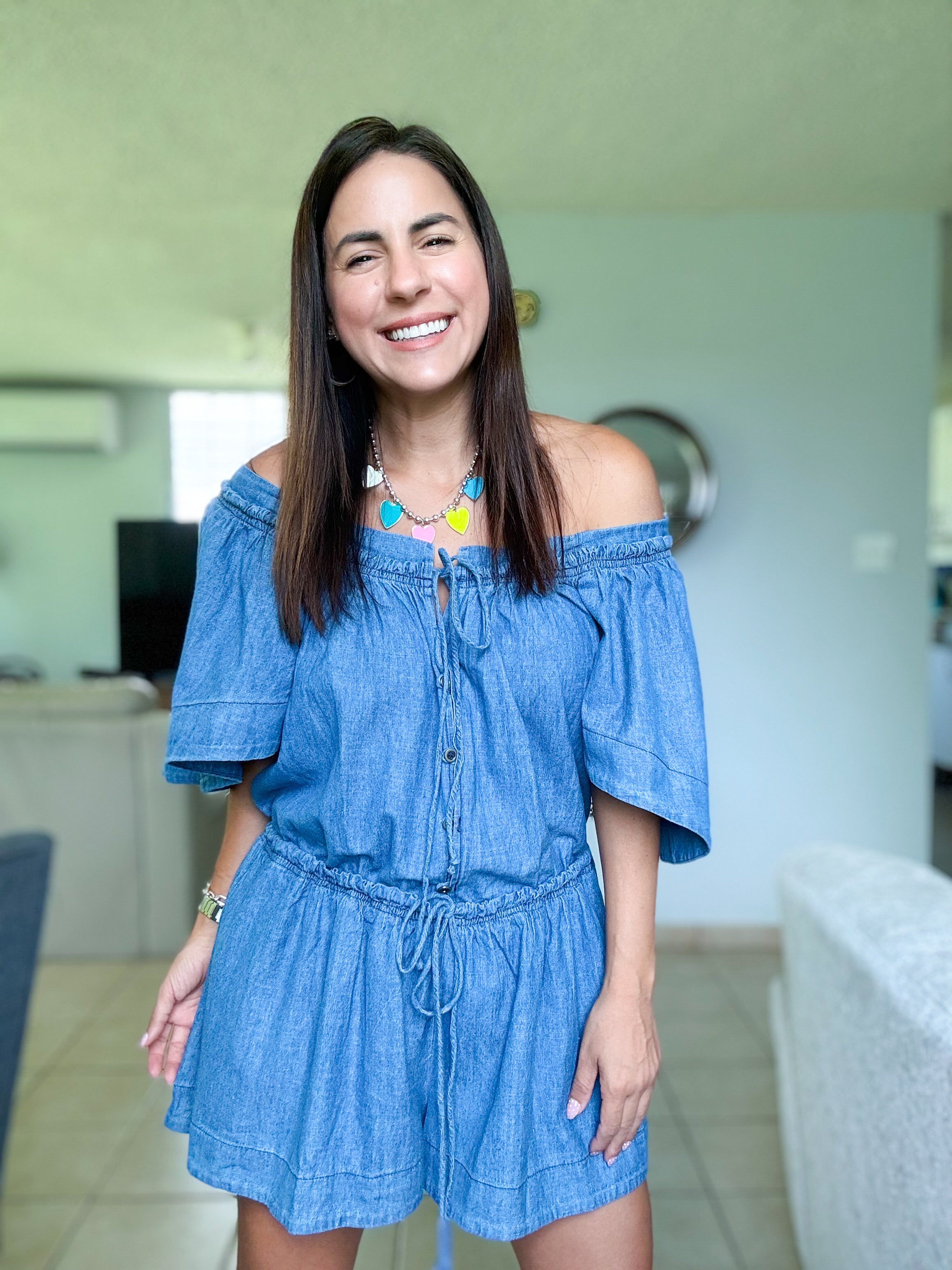 Eclectic Denim Loose Romper