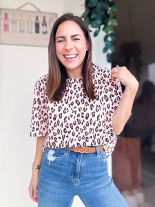Danny Blush Leopard Top