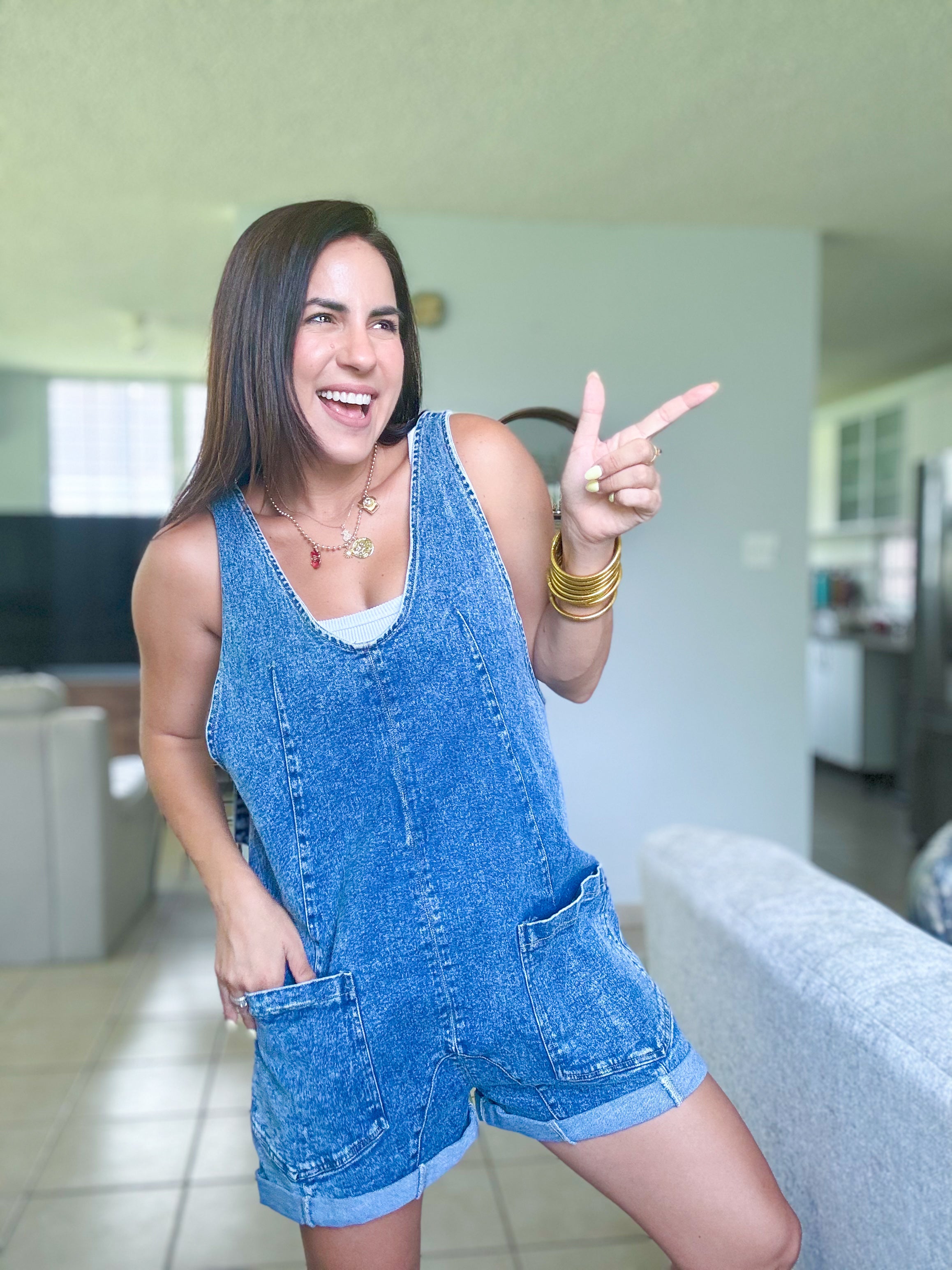 Sierra Denim Romper