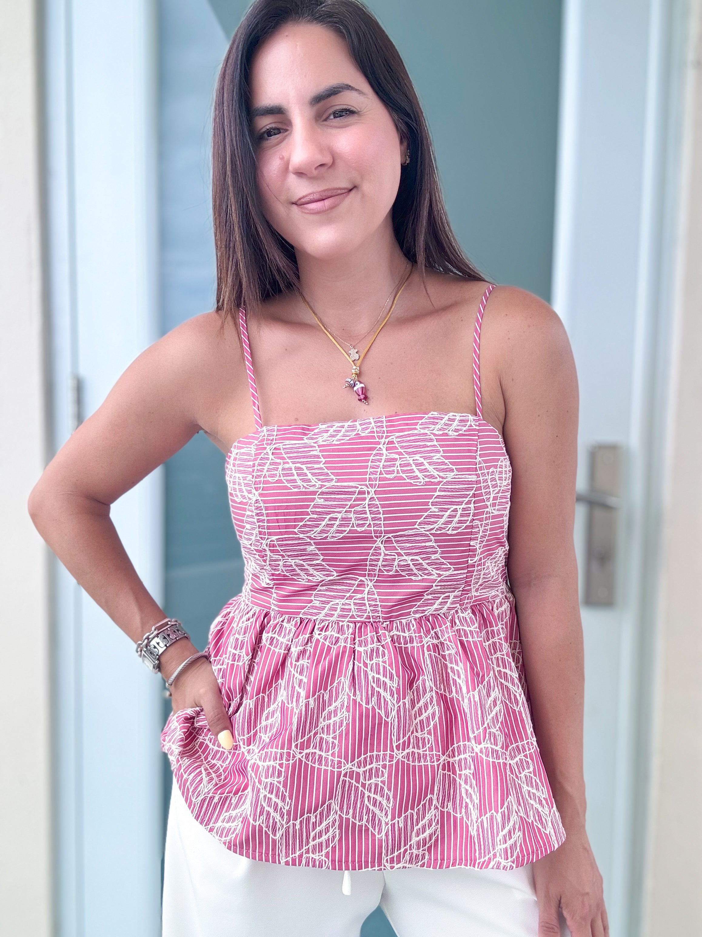 Gigi Embroidery Poplin Top