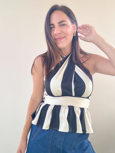 Bella Striped Halter Top
