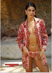 Ziad Red Two Piece Bathing Suit