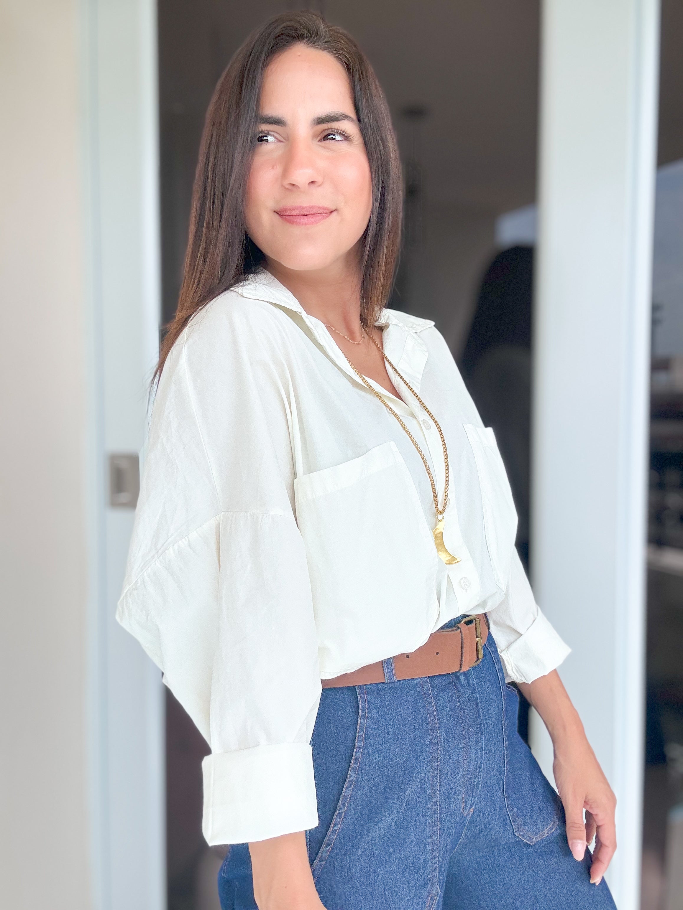 Tiffany White Shirt Top