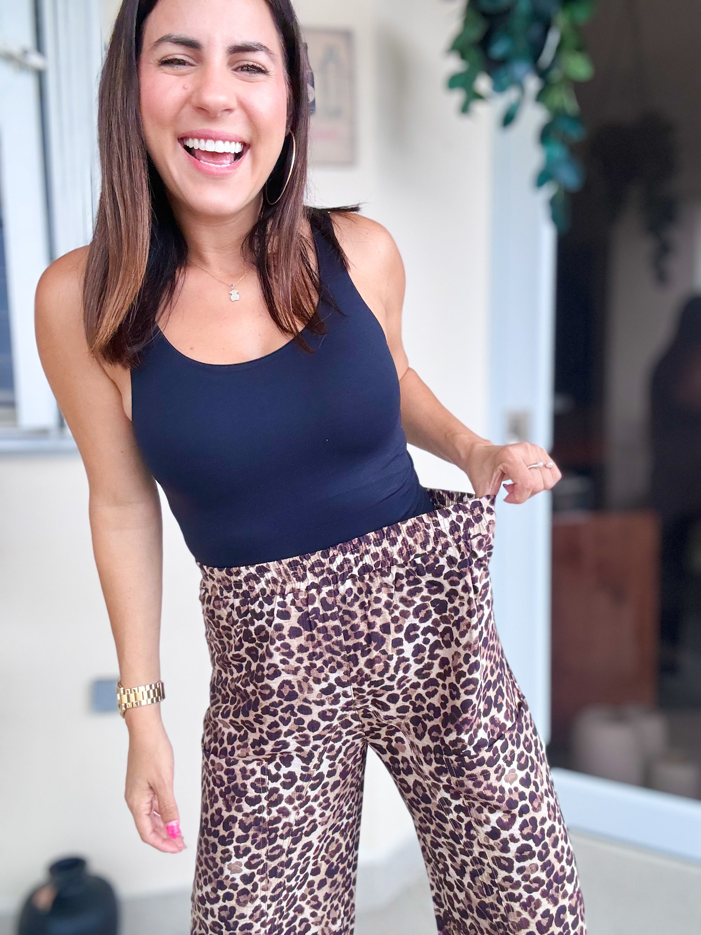 Melissa Animal Print Wide Pants