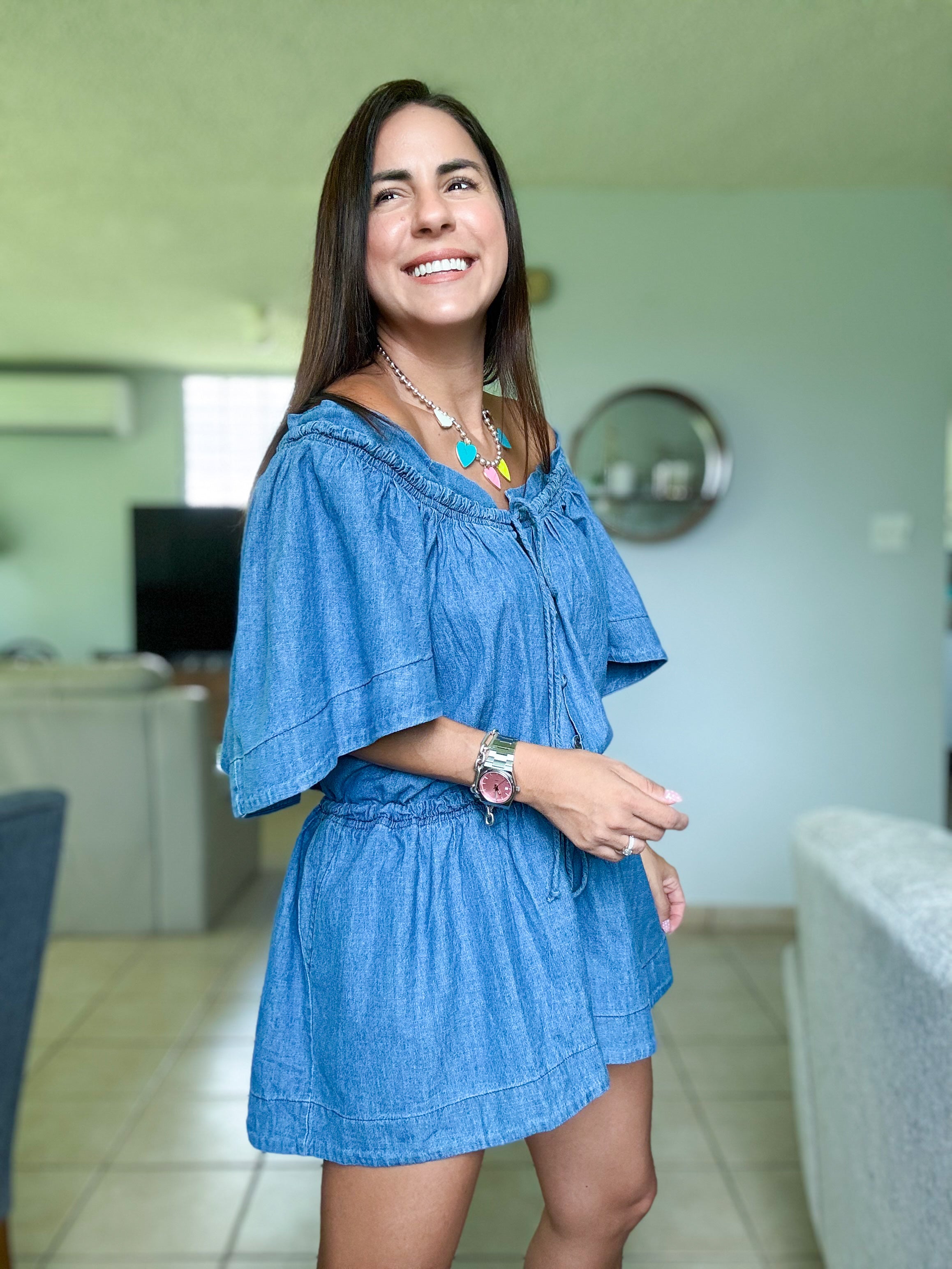 Eclectic Denim Loose Romper