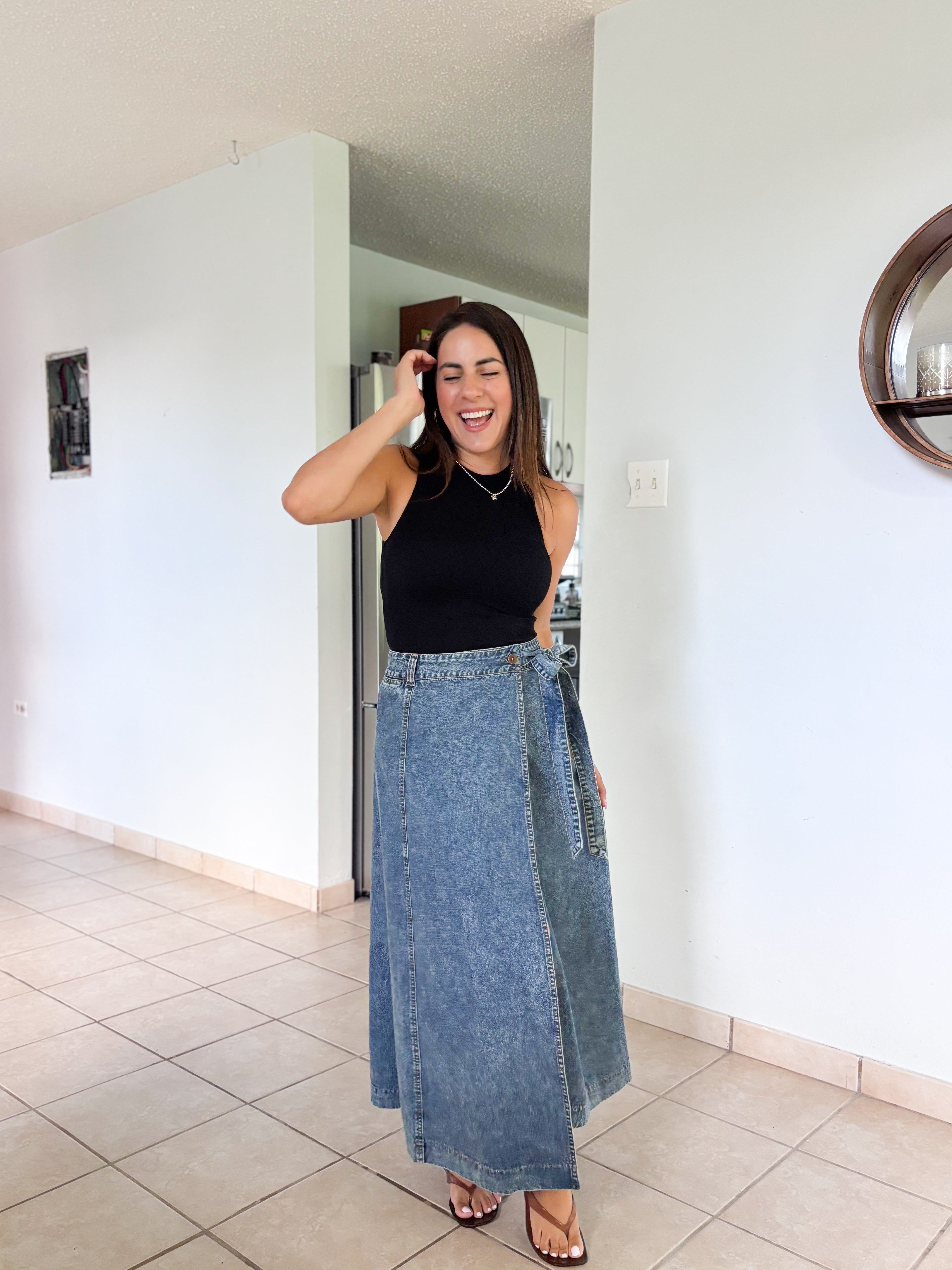 Georgina Denim Midi Skirt