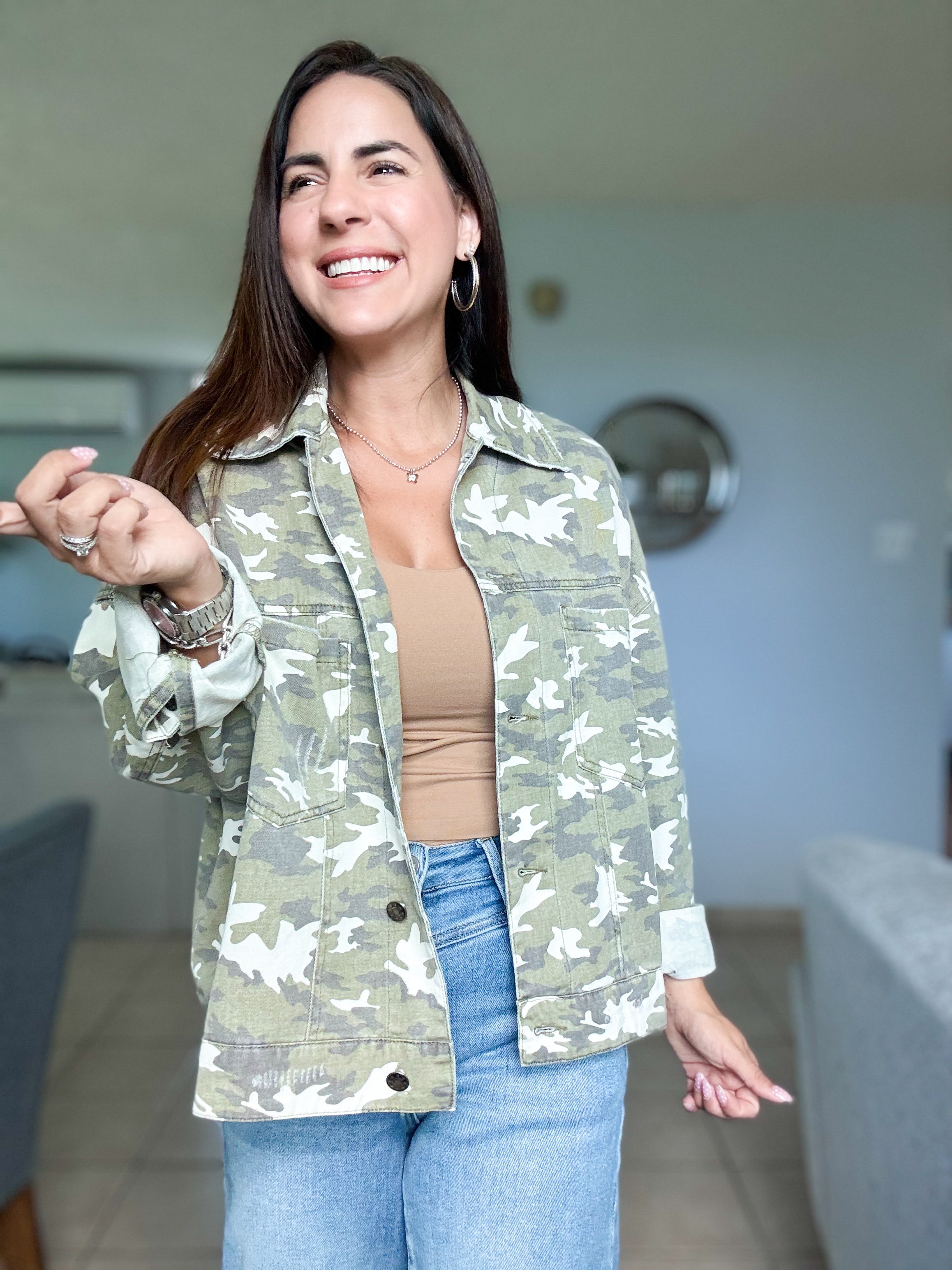 Camouflage Oversized Jacket
