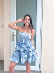 Fireworks Stars Denim Dress