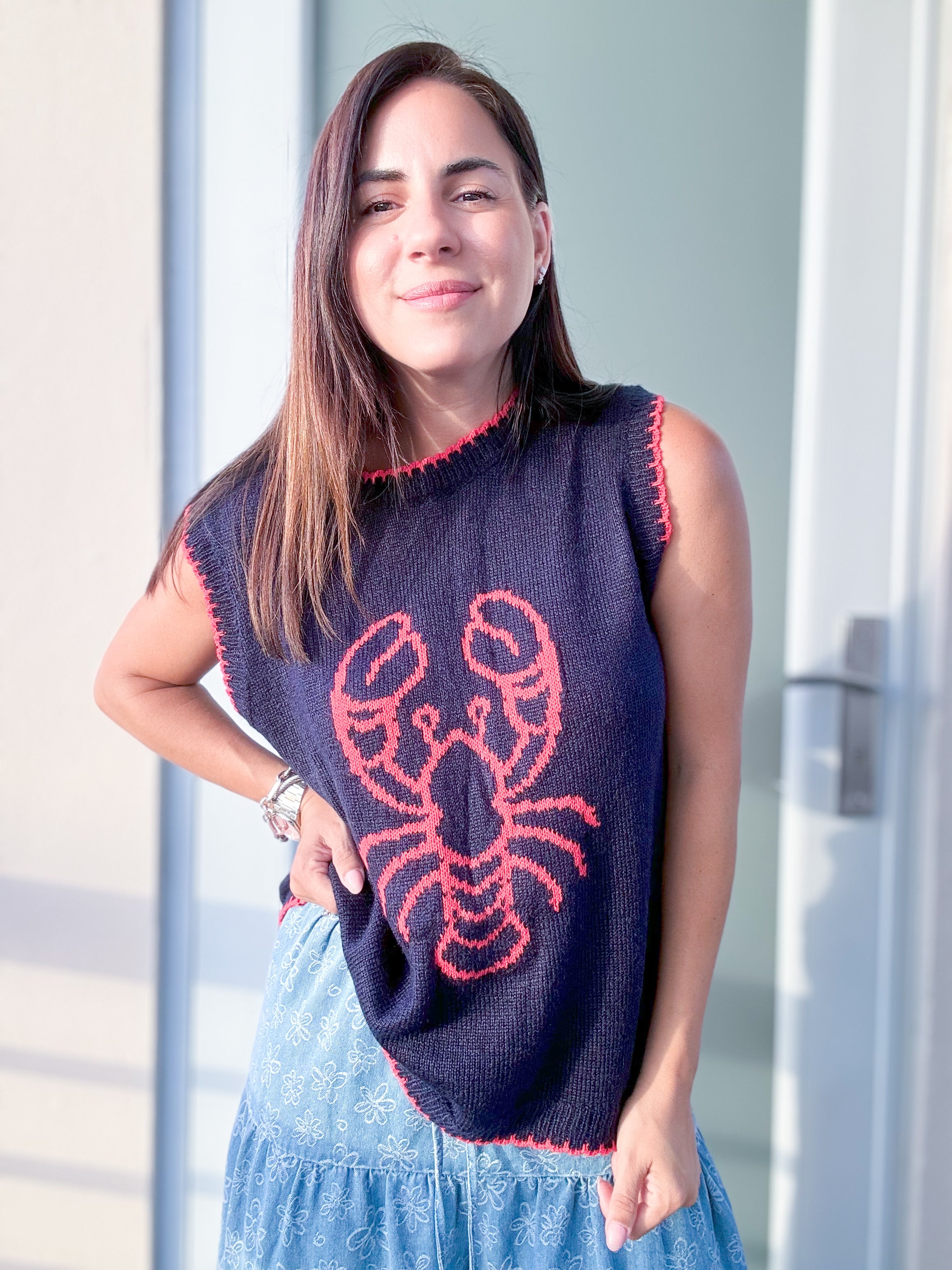 Lobster Knit Top