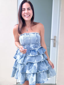 Fireworks Stars Denim Dress
