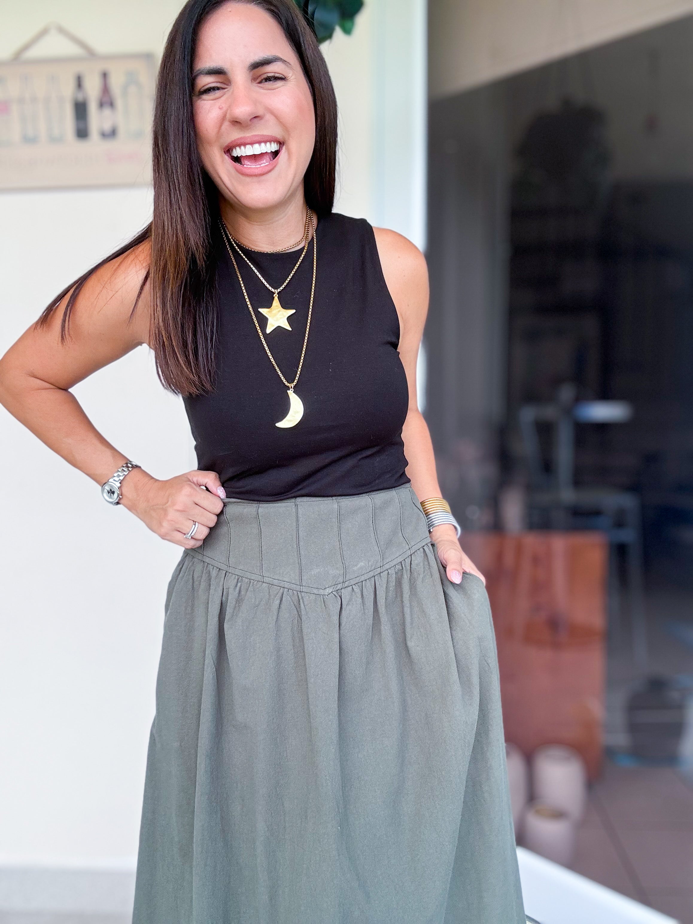Beverly Stitched Maxi Skirt