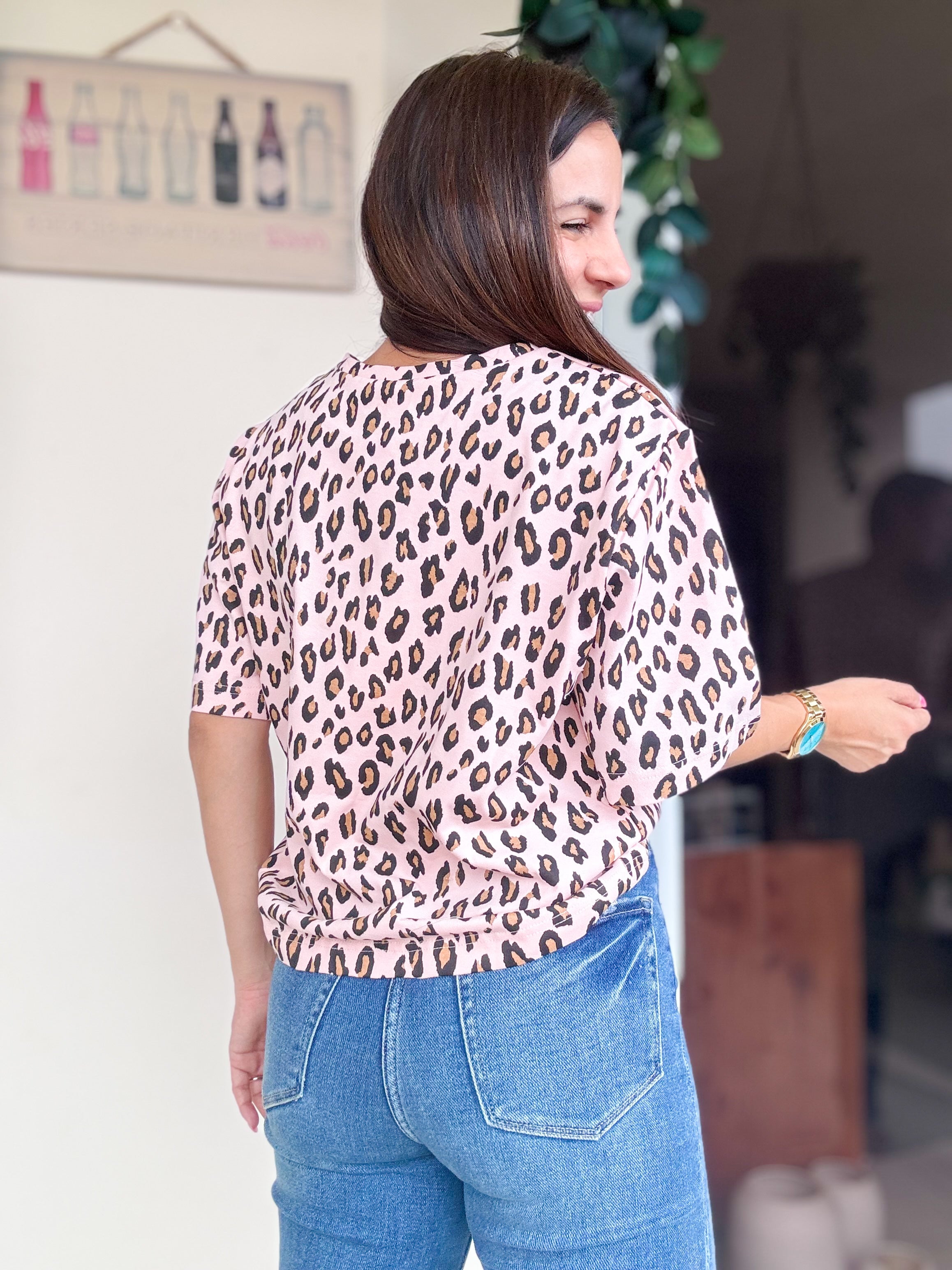 Danny Blush Leopard Top