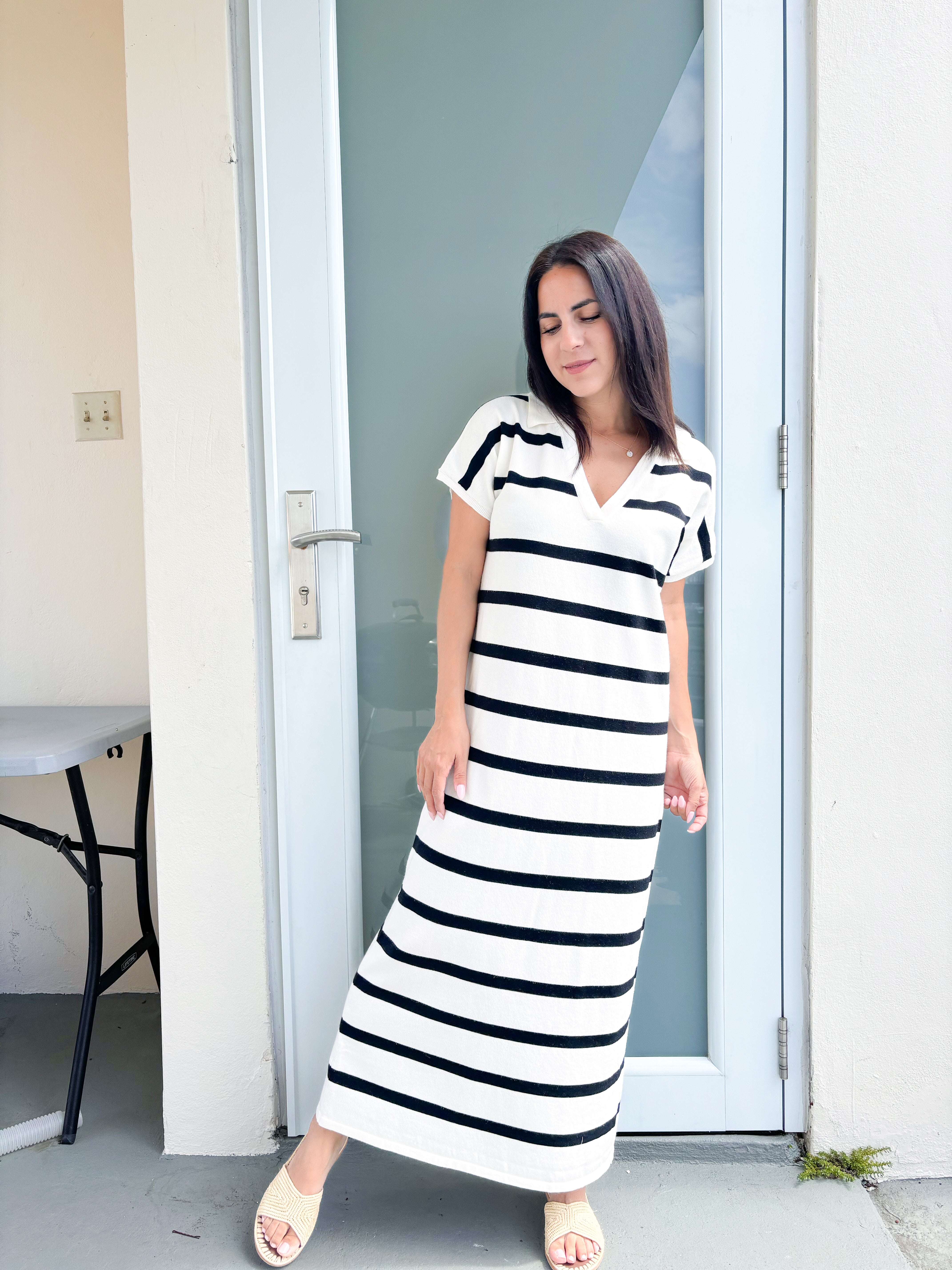 Anthara Stripe Maxi Dress