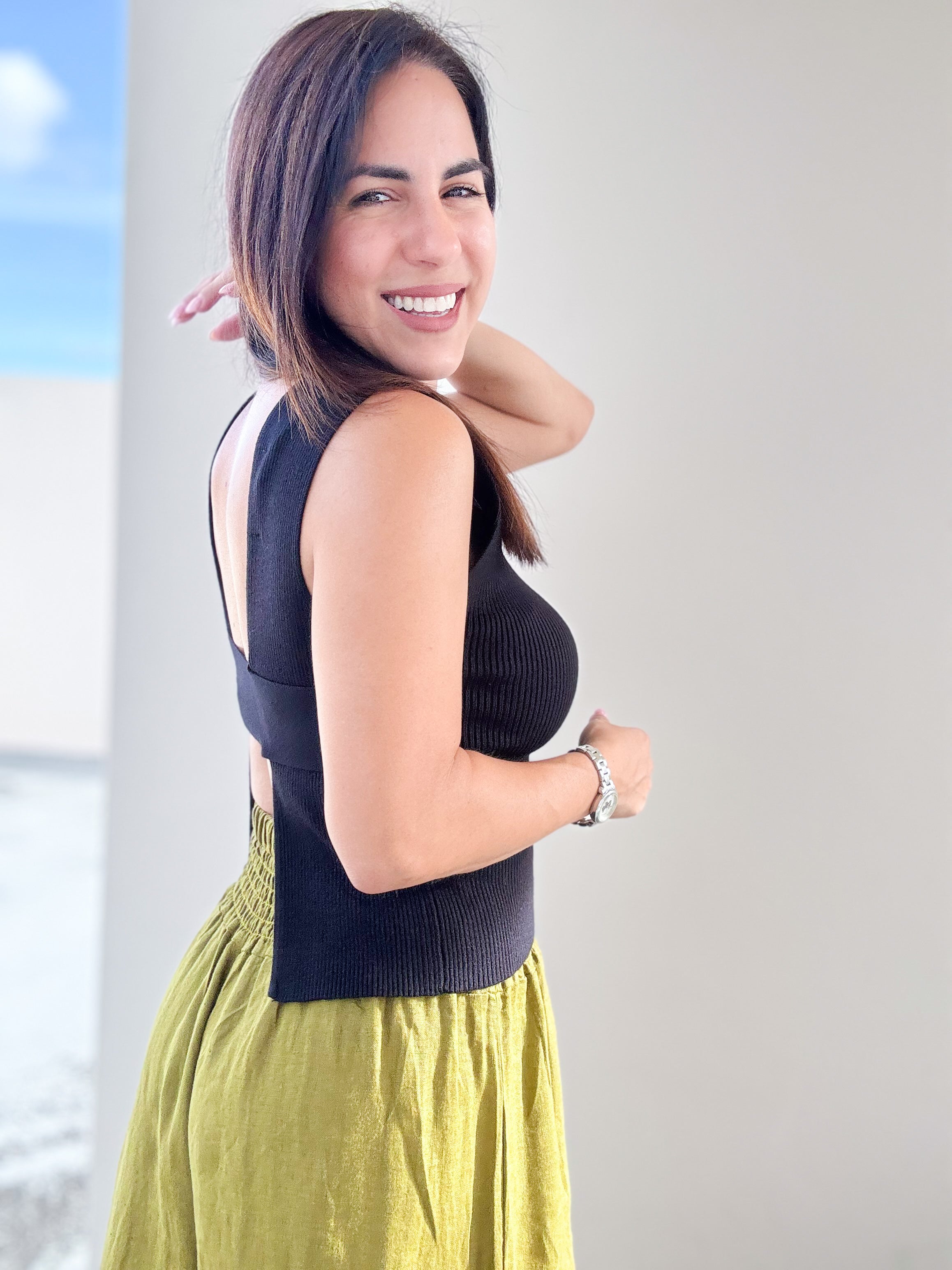 Marion Open Back Top