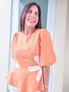Tangerine Peplum Tom