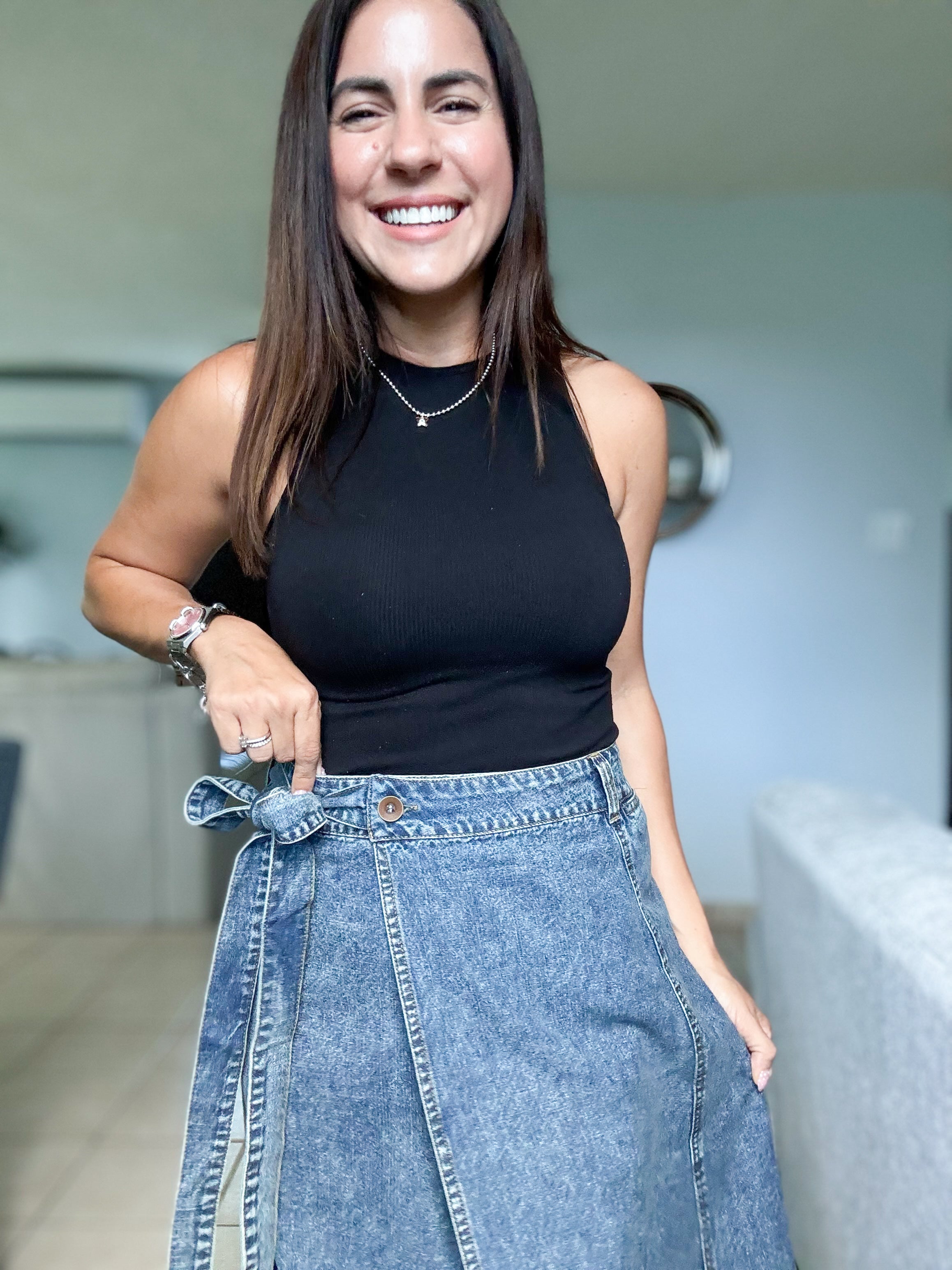 Georgina Denim Midi Skirt