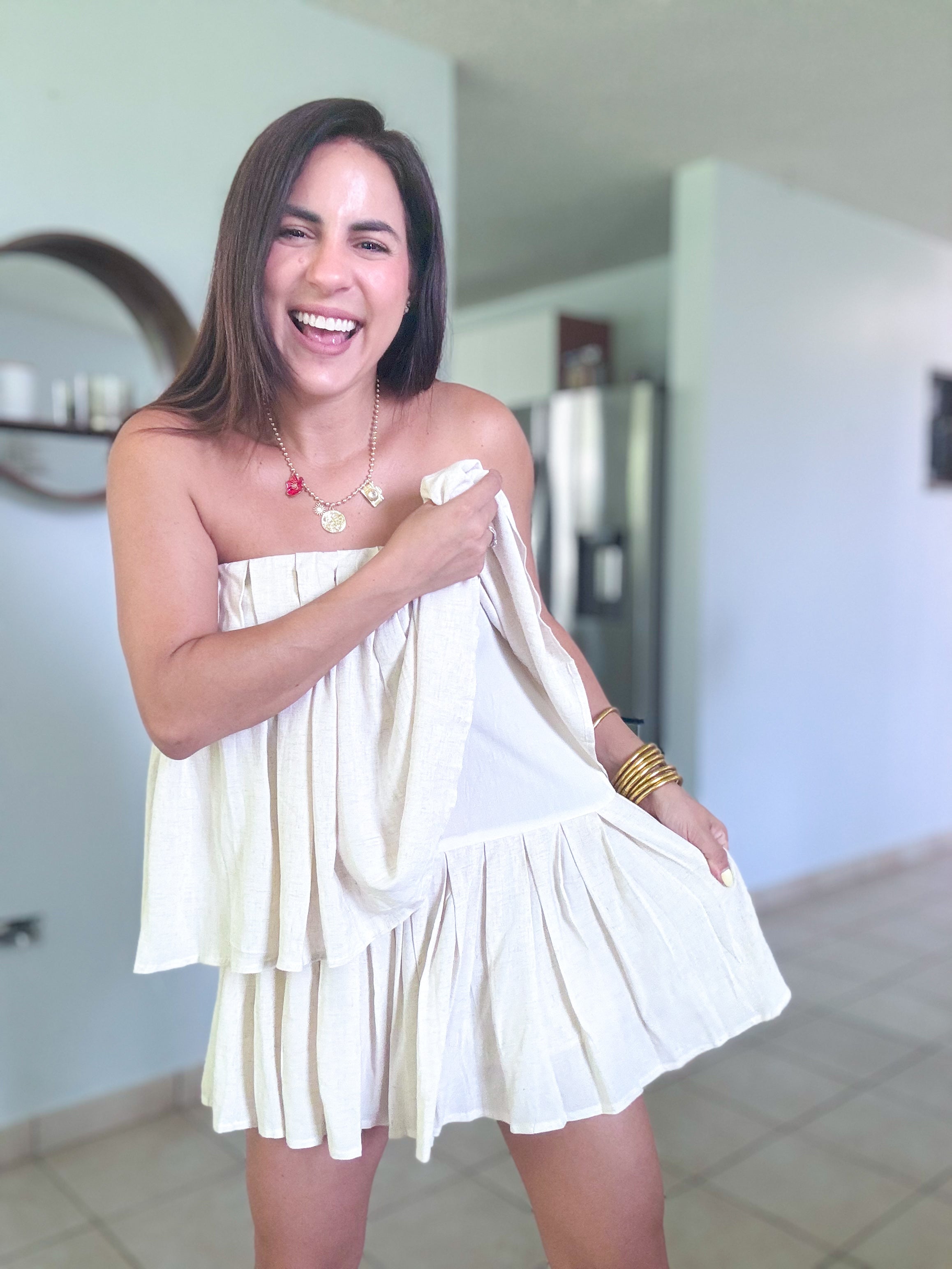 Rebecca Pleated Romper