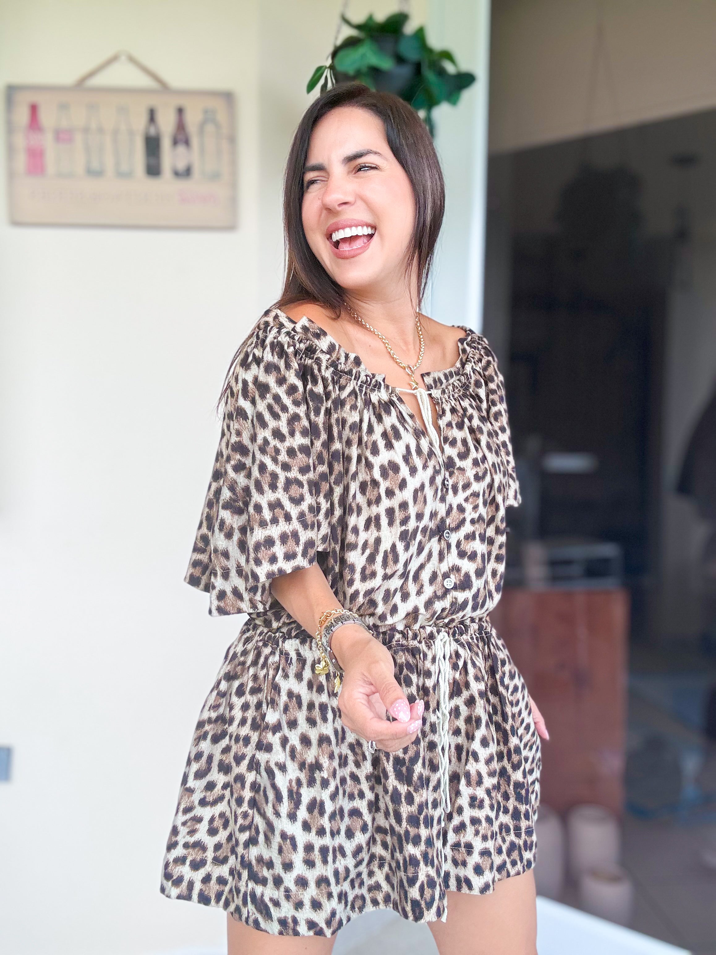 Eclectic Animal Print Loose Romper