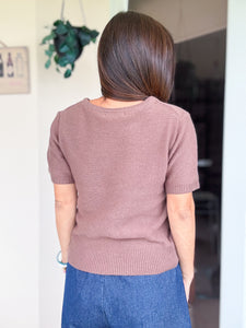 Mocha Knitted Sweater Top