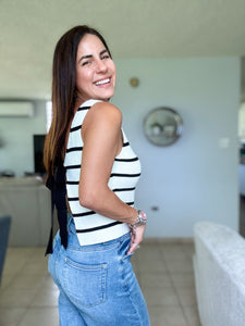 Colada Striped Bow