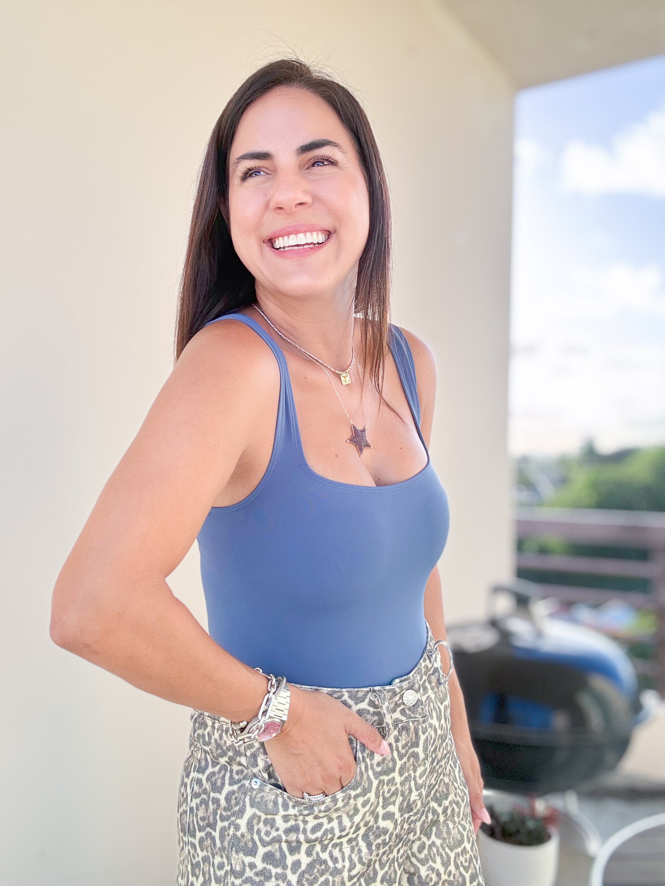 Navy Tank Bodysuit