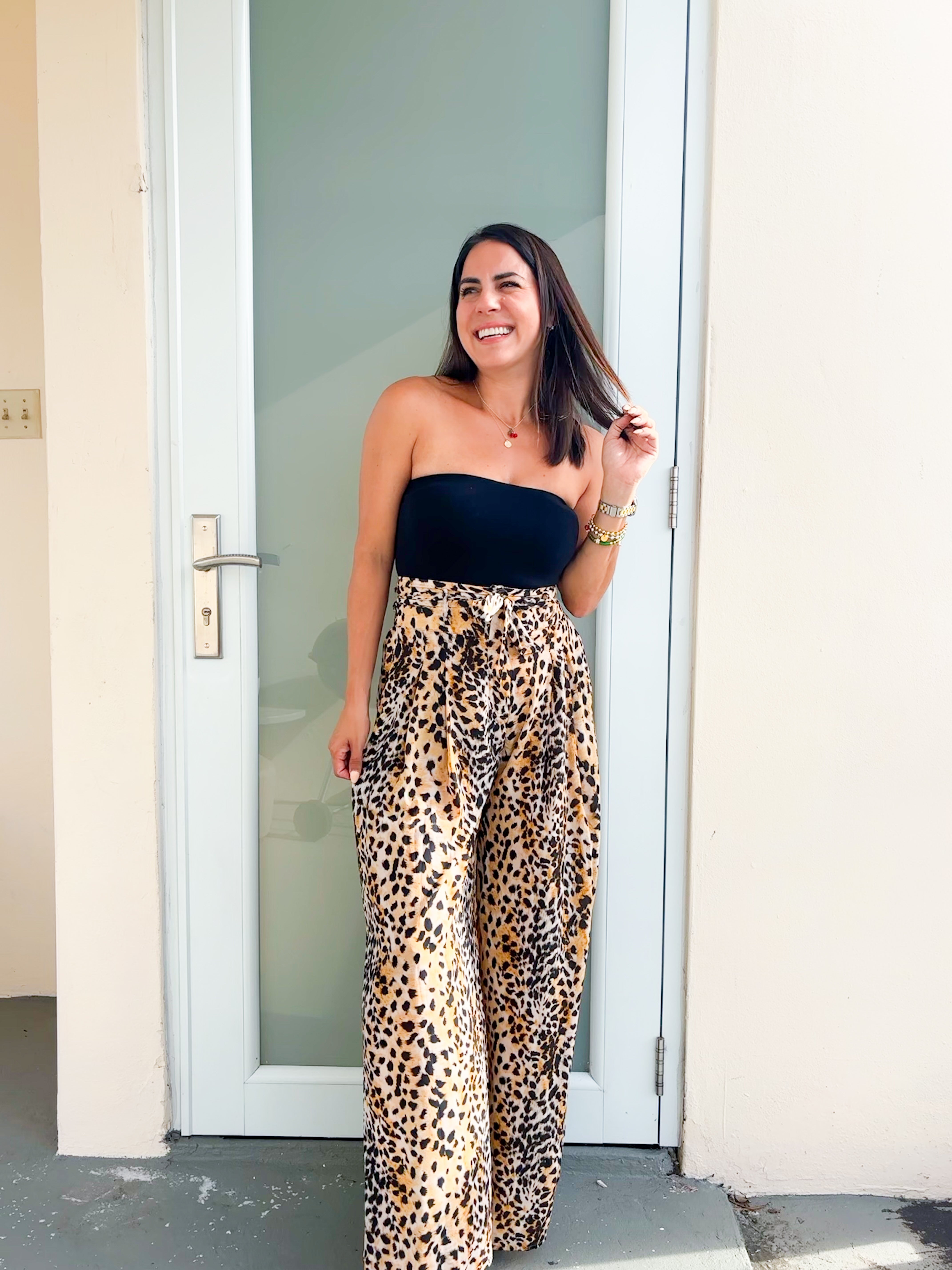 Tanzania Animal Print Wide Pant