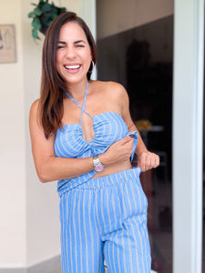 Piobella Striped Blue Set