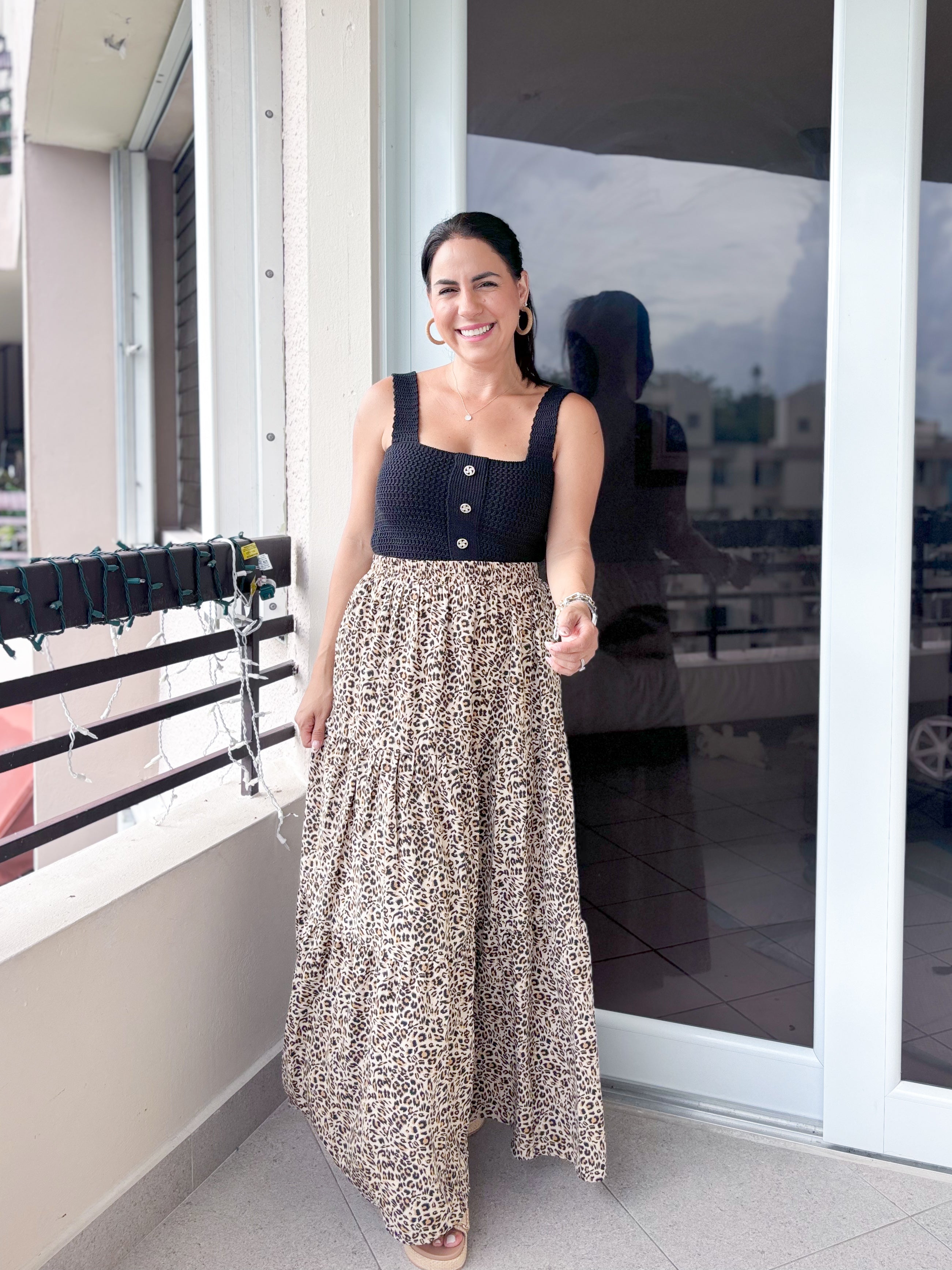 Kenia Animal Print Maxi Skirt