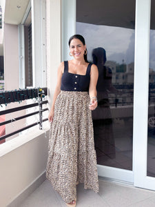 Kenia Animal Print Maxi Skirt