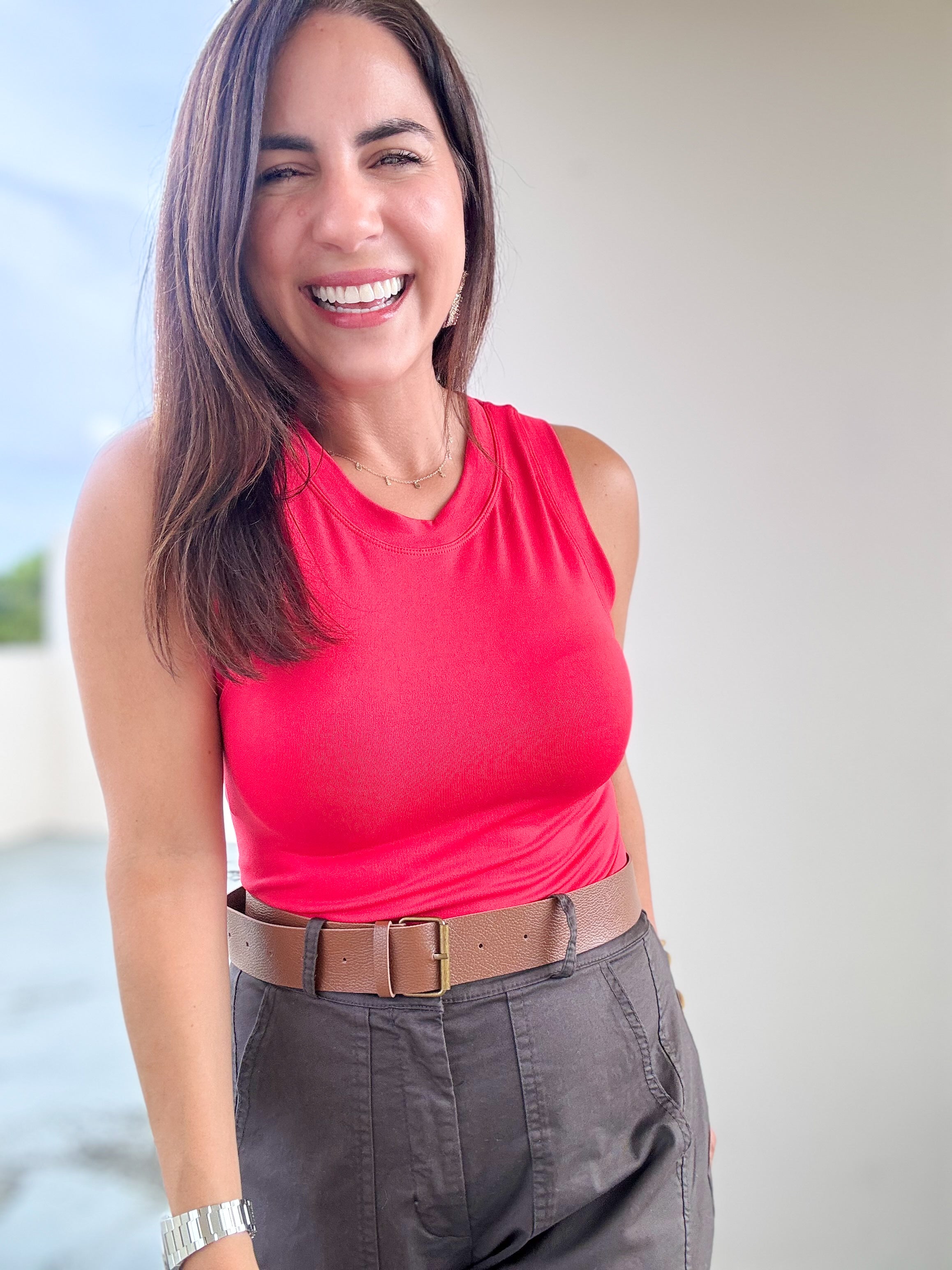 Red Tank Bodysuit