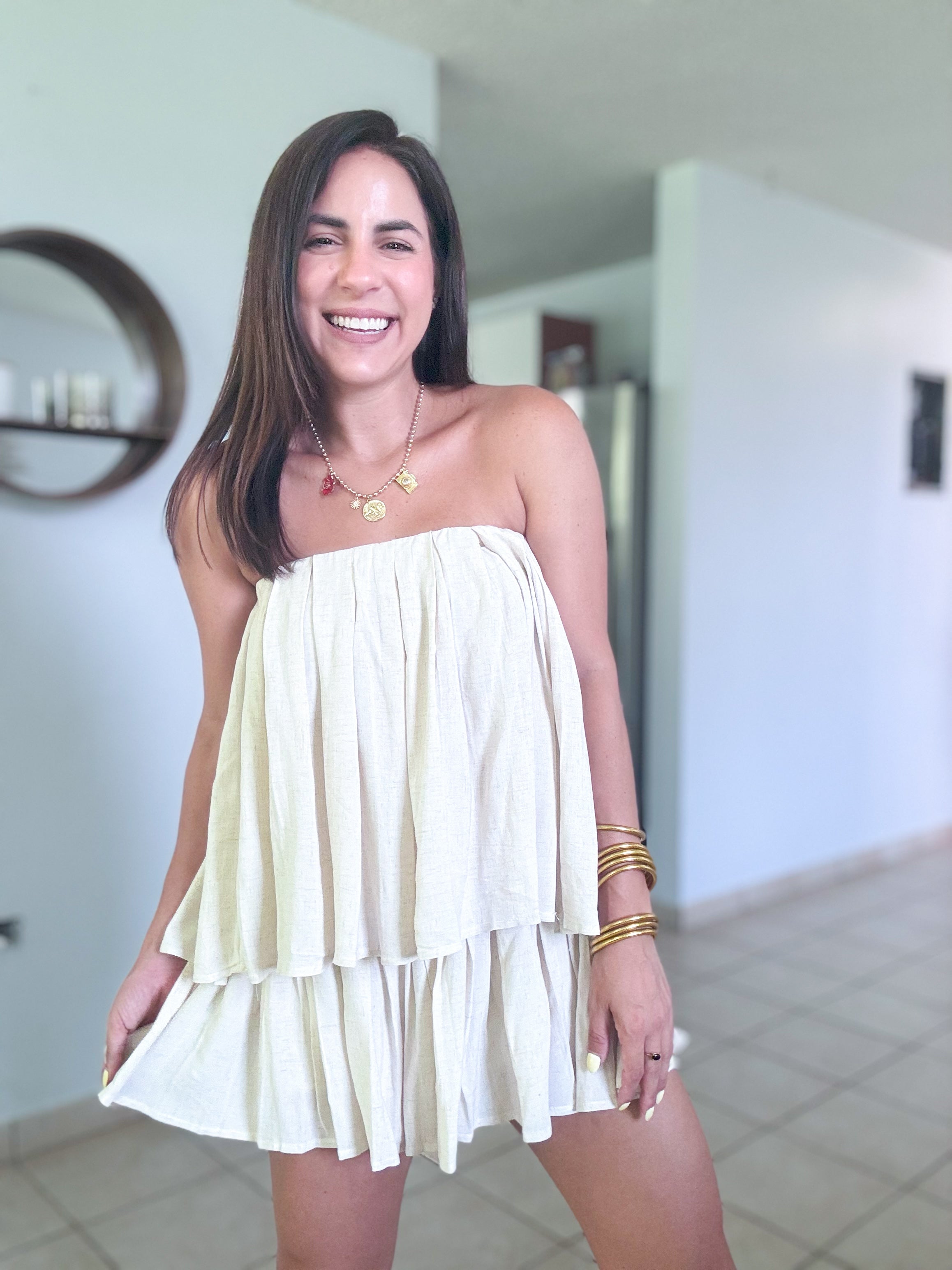 Rebecca Pleated Romper