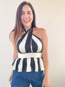 Bella Striped Halter Top