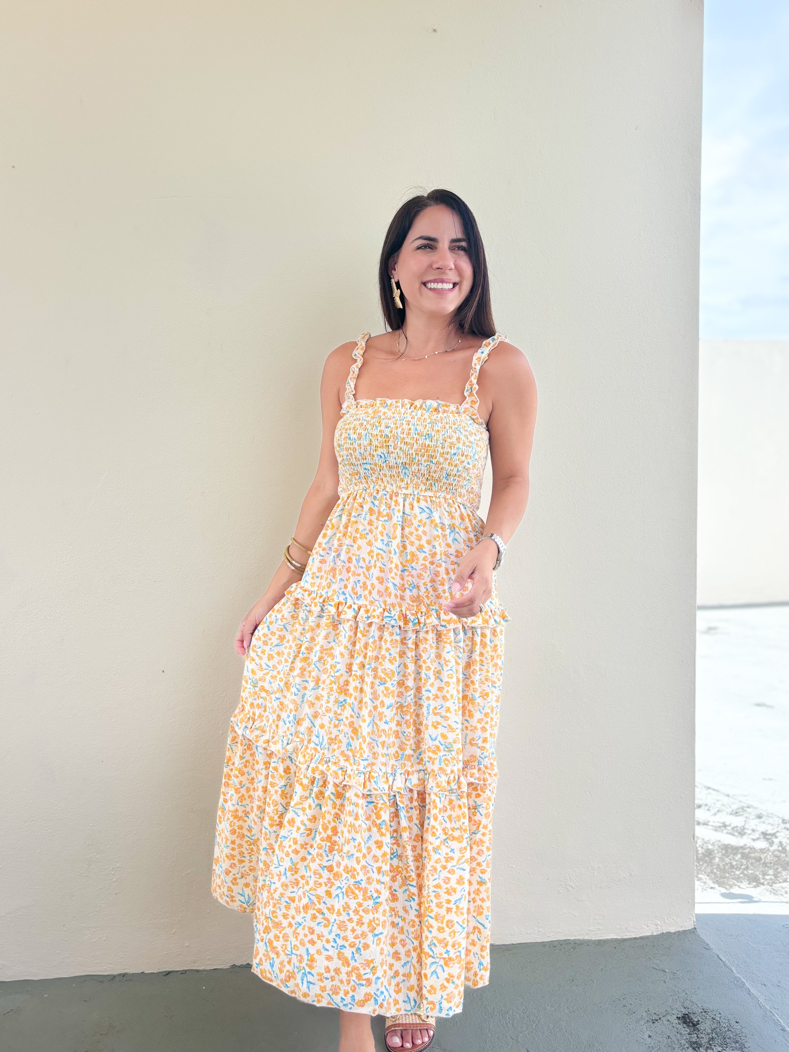Margot Cream Midi Dress