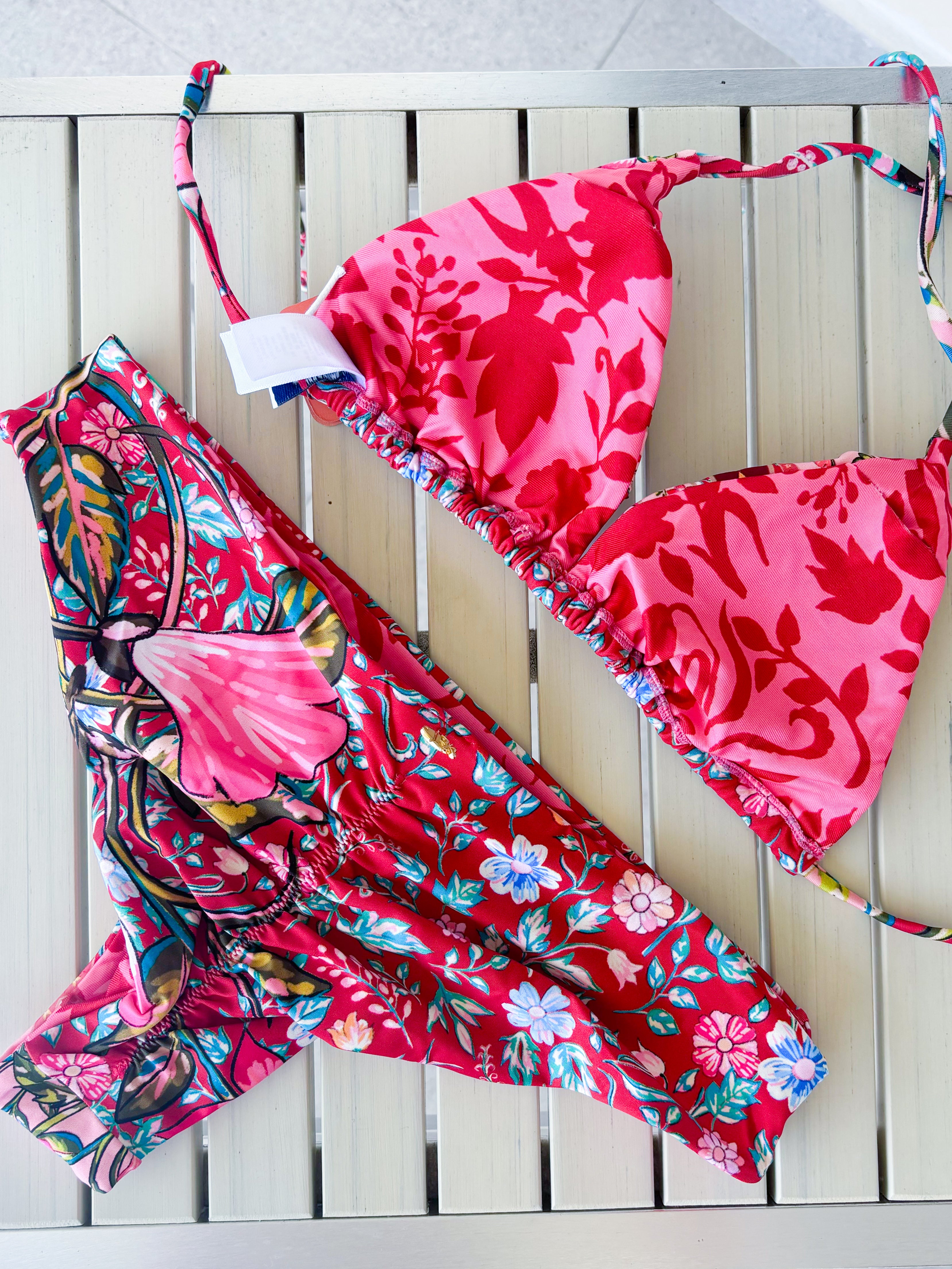 Ziad Red Two Piece Bathing Suit