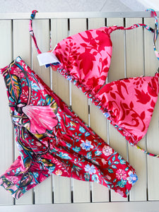 Ziad Red Two Piece Bathing Suit