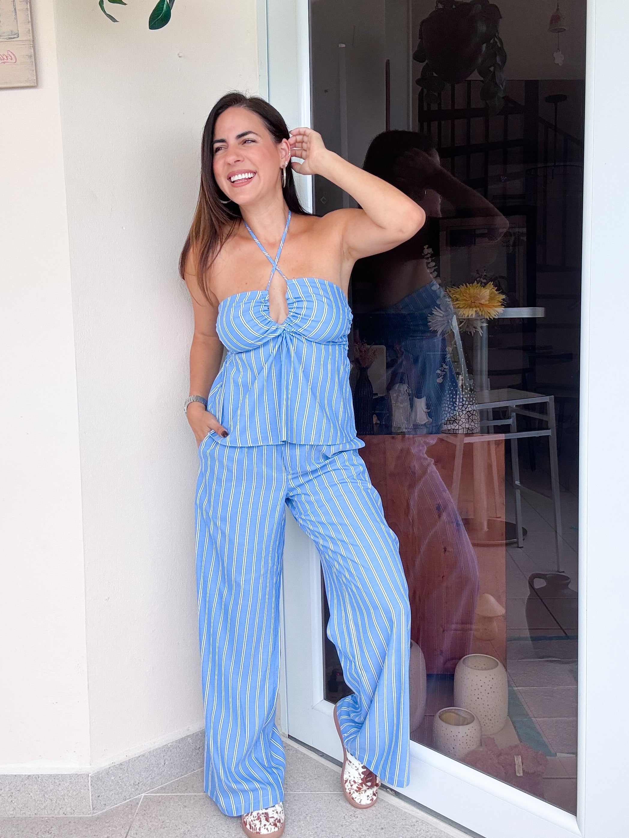 Piobella Striped Blue Set