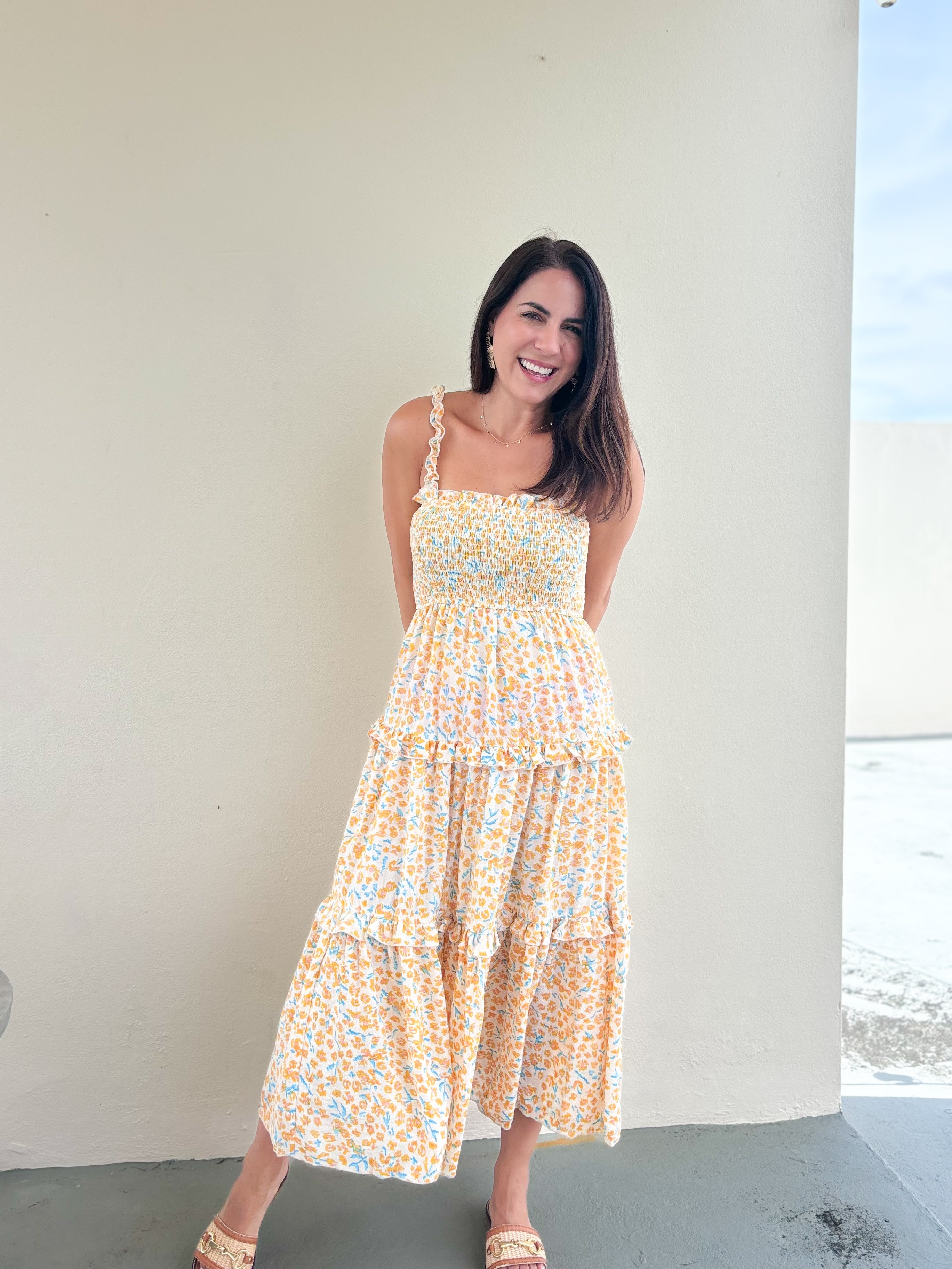 Margot Cream Midi Dress