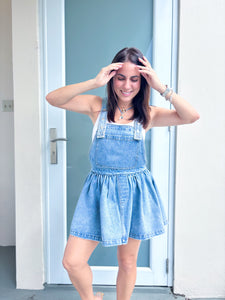 Amelia Denim Overalls Dress