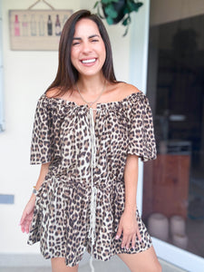Eclectic Animal Print Loose Romper