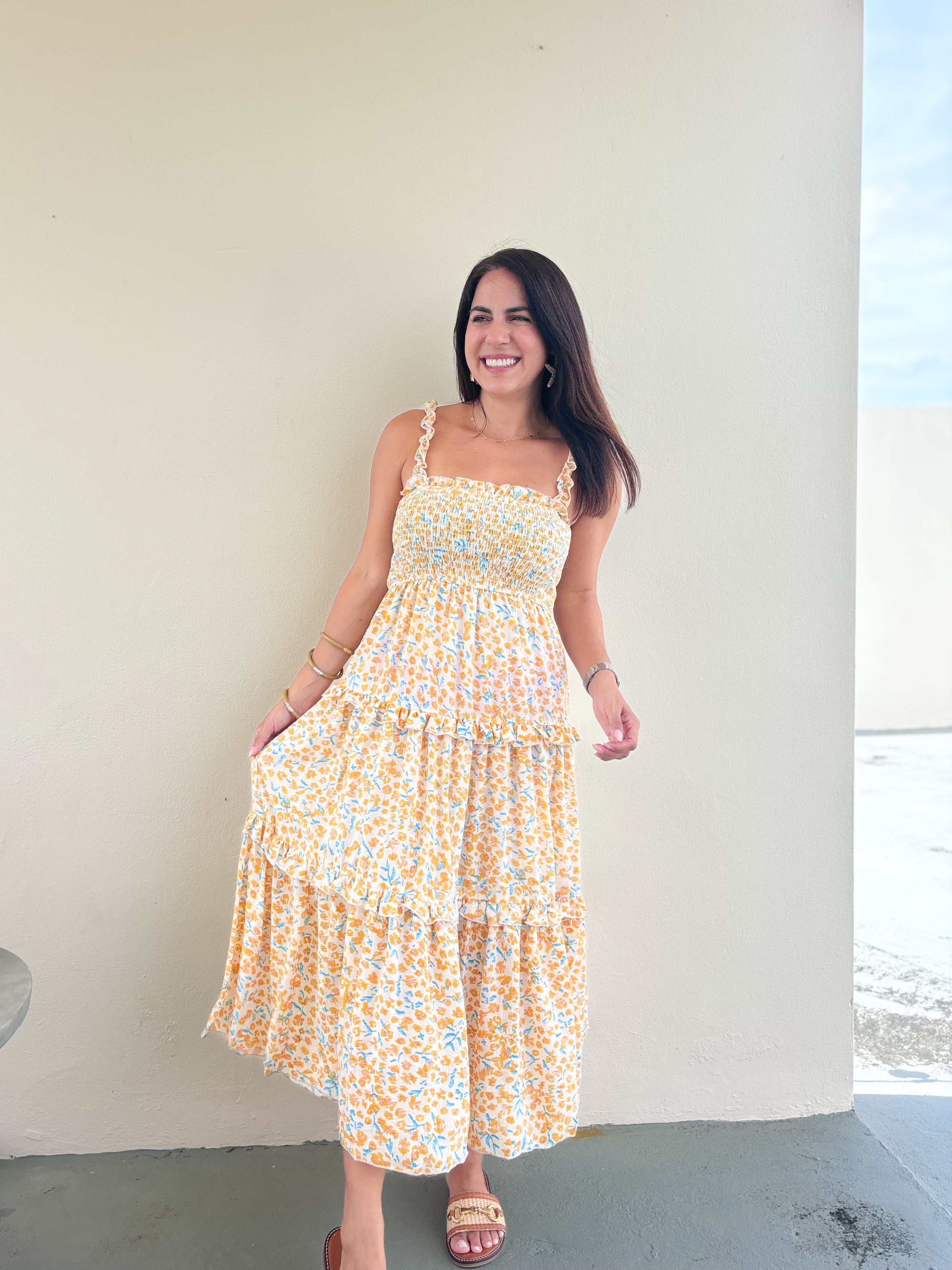 Margot Cream Midi Dress